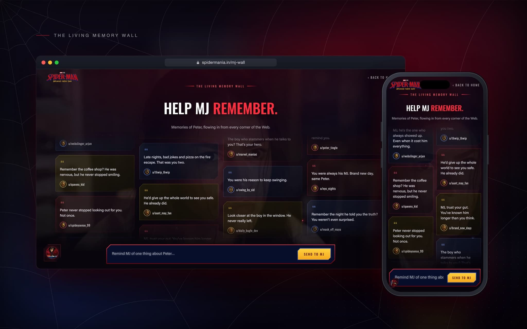 Help MJ remember: the living memory wall